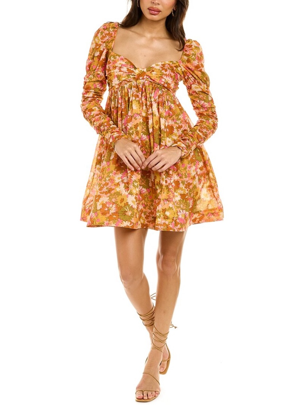 Zimmermann Violet Twist Front Mini Dress Floral Size 1